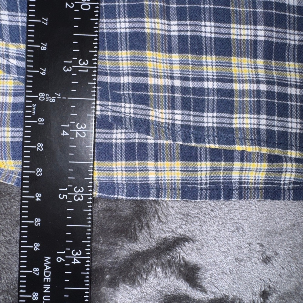 Ralph Lauren Blaire Mens XL Blue Yellow Plaid Short Sleeve Button‎ Down Shirt - Picture 6 of 7